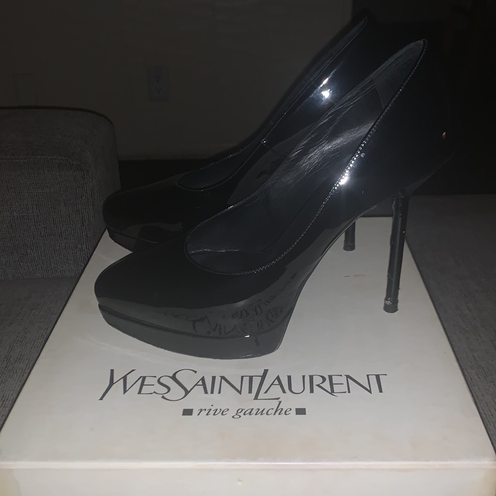 Black platform heels